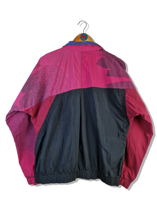 Rare! Vintage Nike Sportjacke Andre Agassi Challenge Court Umgenäht Schwarz Rosa (Boys XL) S-M