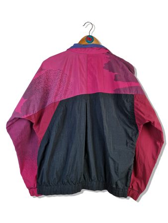 Rare! Vintage Nike Sportjacke Andre Agassi Challenge Court Umgenäht Schwarz Rosa (Boys XL) S-M