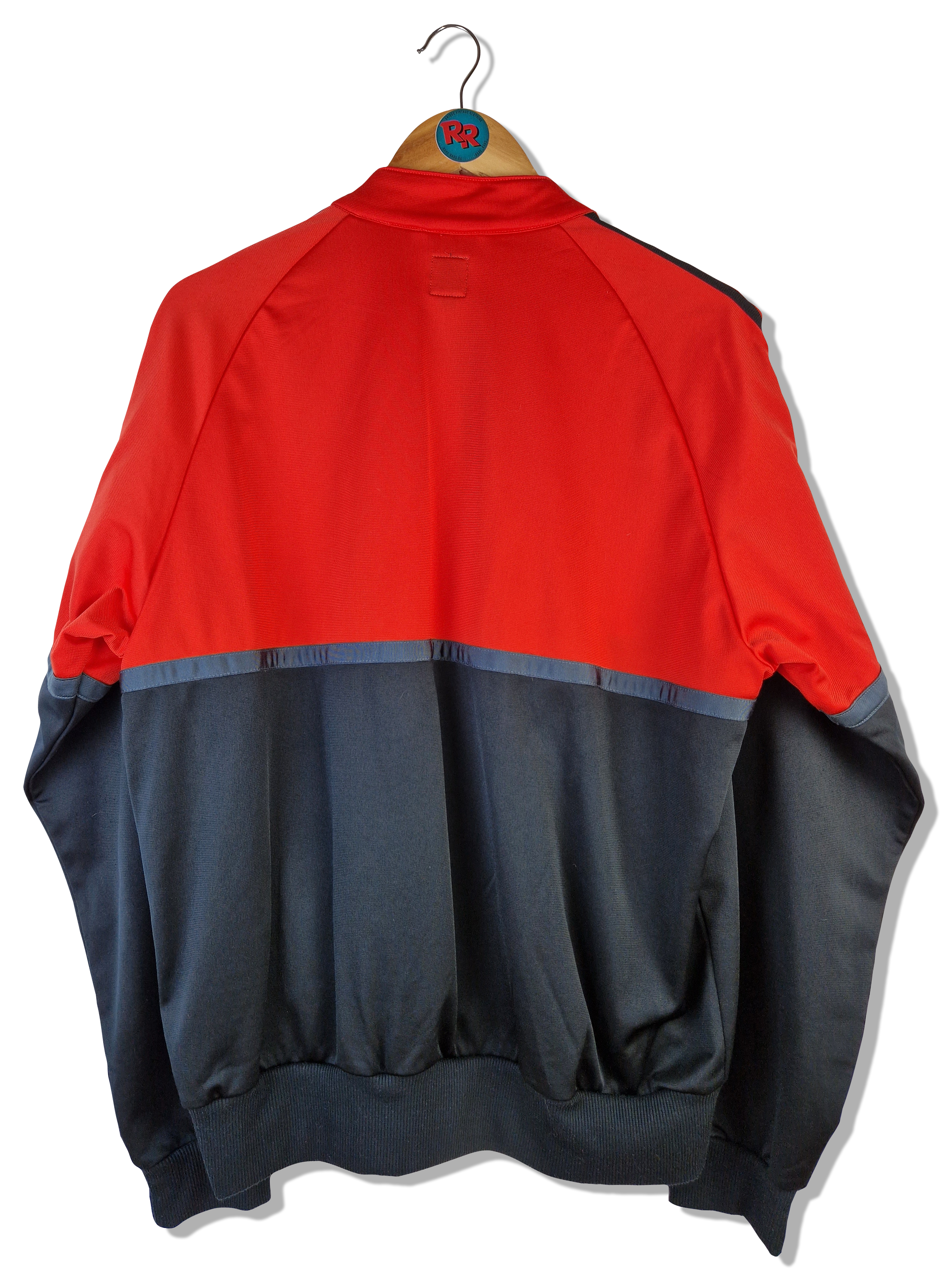 Adidas Sportjacke Originales Firebird "Bayer" Print 2005 Rot Schwarz L