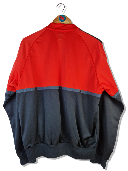 Adidas Sportjacke Originales Firebird "Bayer" Print 2005 Rot Schwarz L