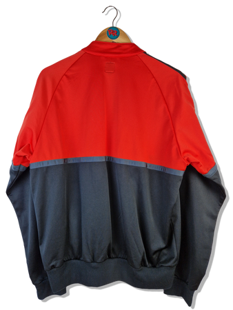 Adidas Sportjacke Originales Firebird "Bayer" Print 2005 Rot Schwarz L