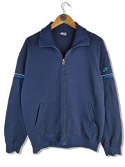Rare! Vintage Nike Sportjacke 80s Blue Tag Made In Japan Dunkelblau L-XL