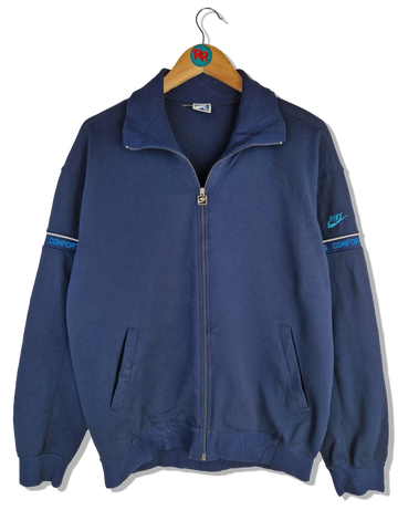 Rare! Vintage Nike Sportjacke 80s Blue Tag Made In Japan Dunkelblau L-XL