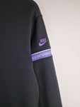 Rare! Vintage Nike Sportjacke 80s Made In Japan Blue Tag "Frauenfeuerwehr" Schwarz L