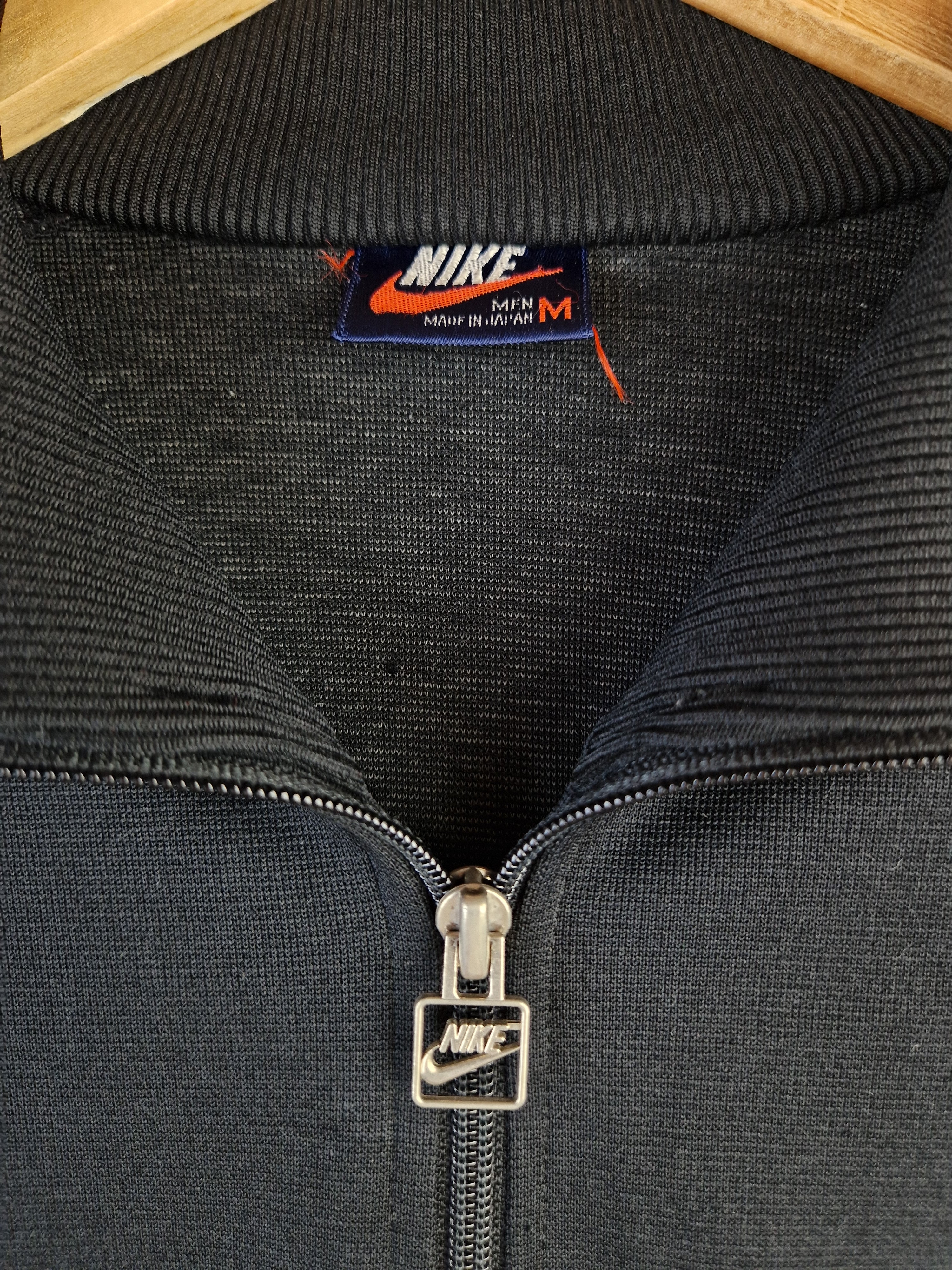 Rare! Vintage Nike Sportjacke 80s Blue Tag Made In Japan Schwarz Blau S-M