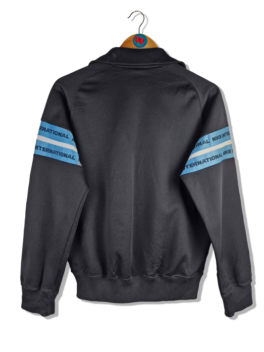 Rare! Vintage Nike Sportjacke 80s Blue Tag Made In Japan Schwarz Blau S-M