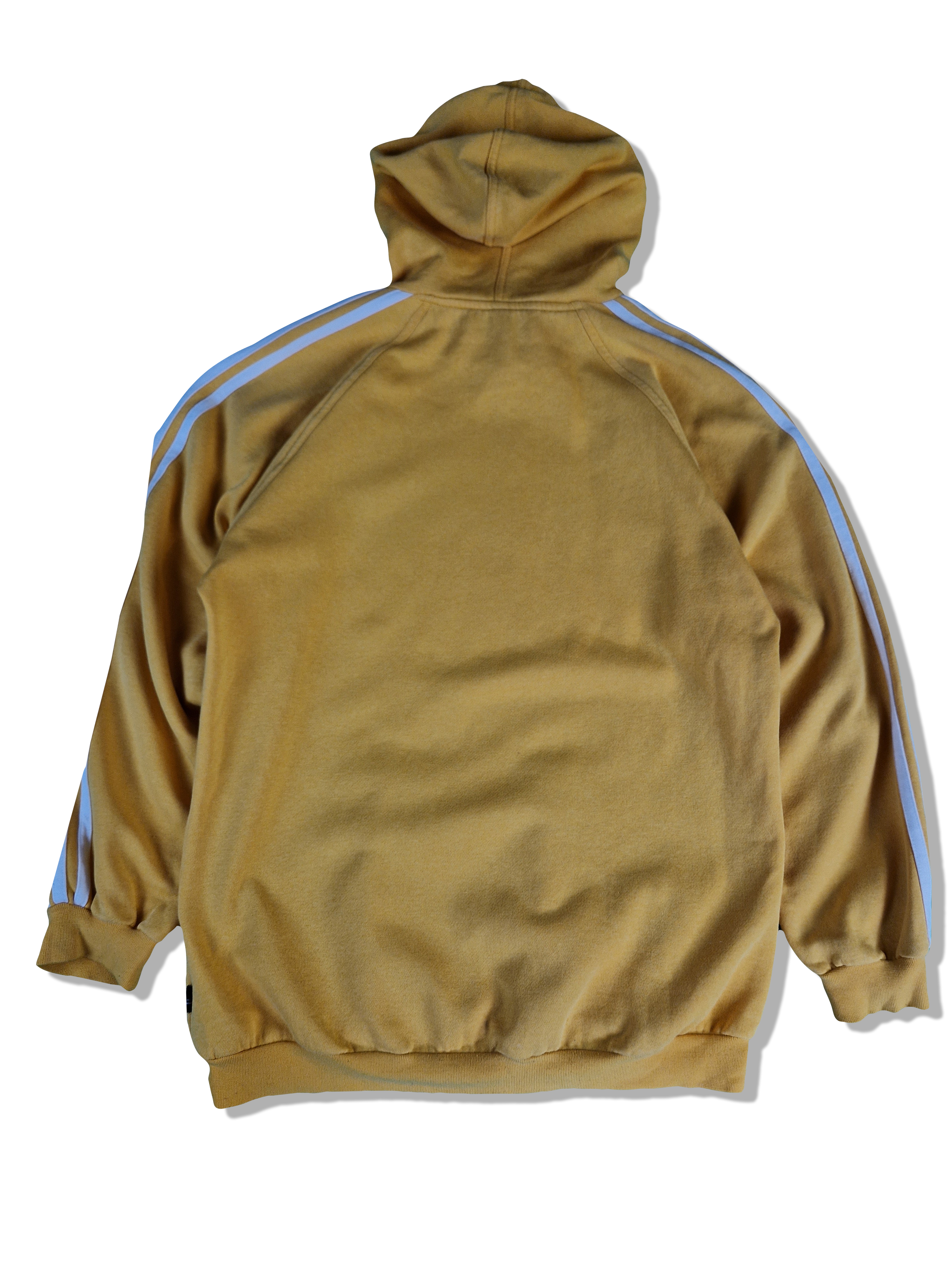 Vintage Adidas Hoodie Basic Black Tag Gelb Weiß M-L