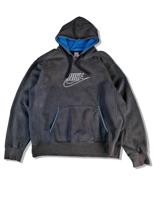 Nike Hoodie Spellout Fade Marine Blau XL