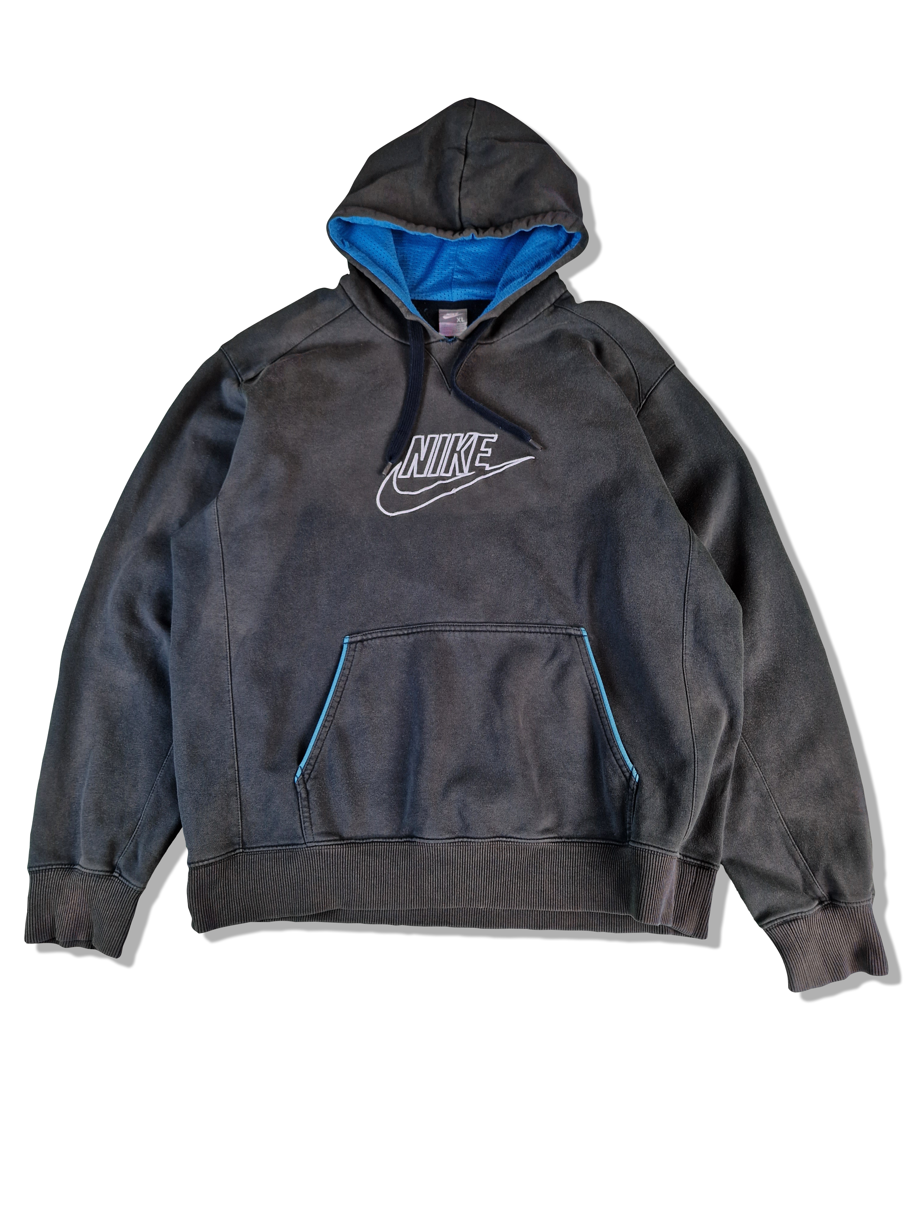 Nike Hoodie Spellout Fade Marine Blau XL