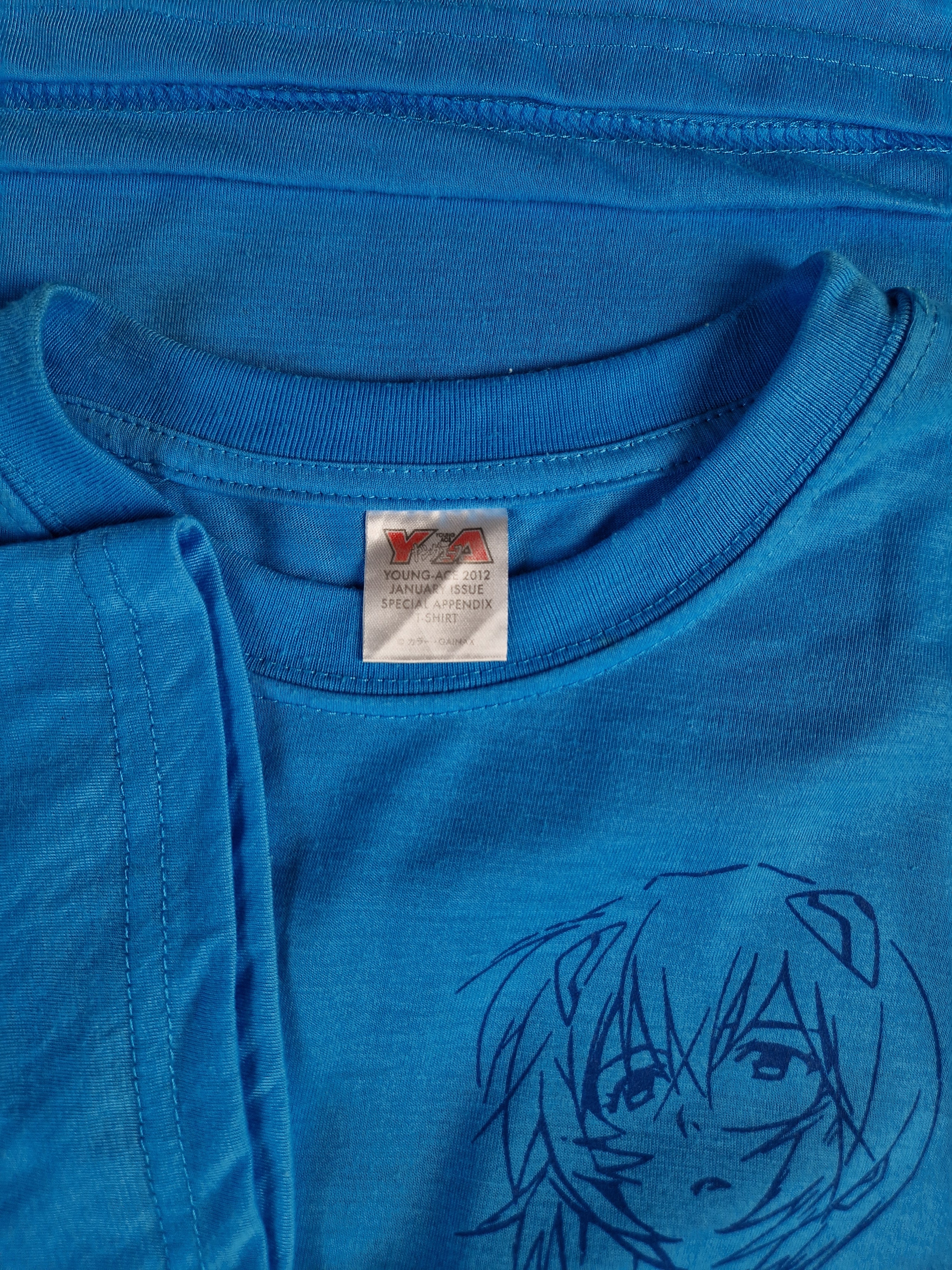 Neon Genesis Shirt 2012 Evangelion Young Ace Blau M-L - RareRags