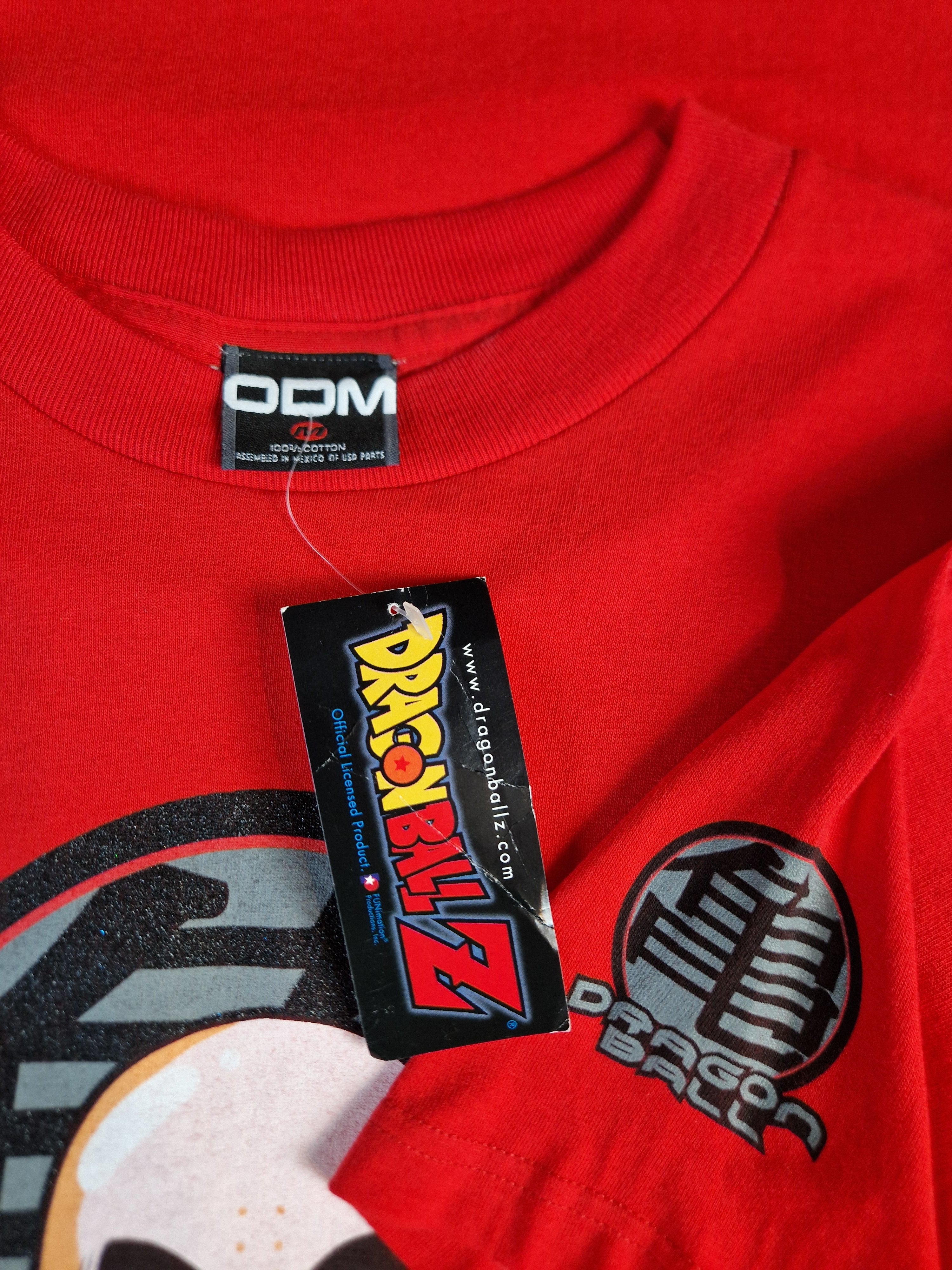 ODM Shirt 2001 Dragonball Z Krillin Deadstock Rot M - RareRags