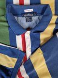 Vintage Nautica Polo-Shirt Made In Hong Kong Gestreift Bunt XL