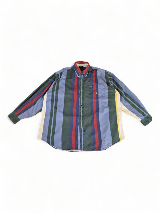 Vintage Nautica Hemd Sailing Gestreift Bunt XL