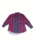 Vintage Nautica Hemd Gestreift Grau Rot XL