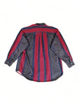 Vintage Nautica Hemd Gestreift Grau Rot XL