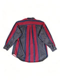 Vintage Nautica Hemd Gestreift Grau Rot XL