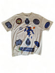 Vintage Screen Stars Shirt Hamburg Sea Devils All Over Print Single Stitch Made In Ireland Blau Grau XL