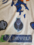 Vintage Screen Stars Shirt Hamburg Sea Devils All Over Print Single Stitch Made In Ireland Blau Grau XL