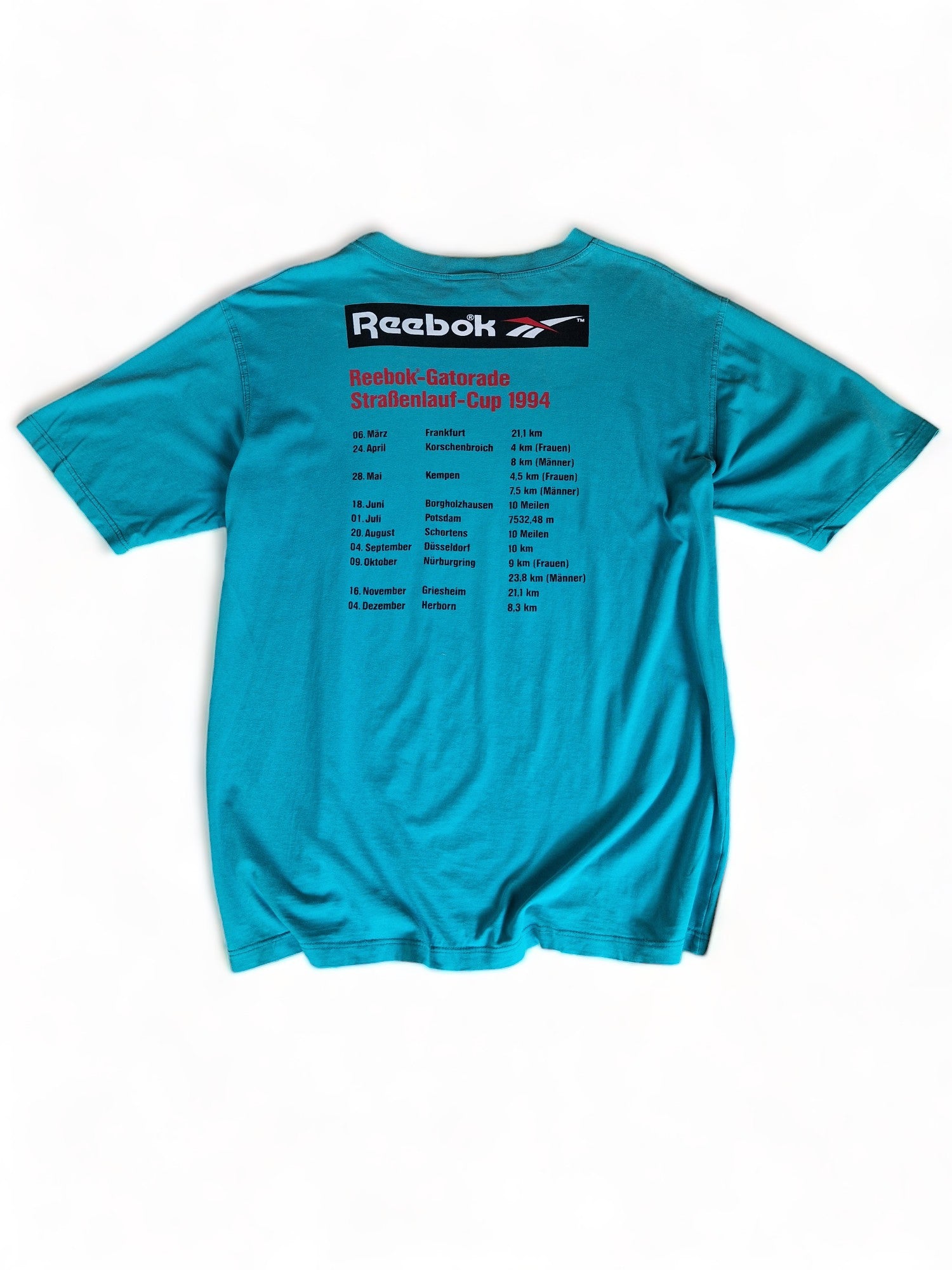 Vintage Reebok Shirt Gatorade Run 1994 Grün L - RareRags