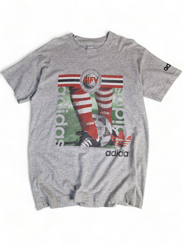 Vintage Adidas Shirt 1997 Single Stitch Niedersächsischer Fußballverband Grau L-XL