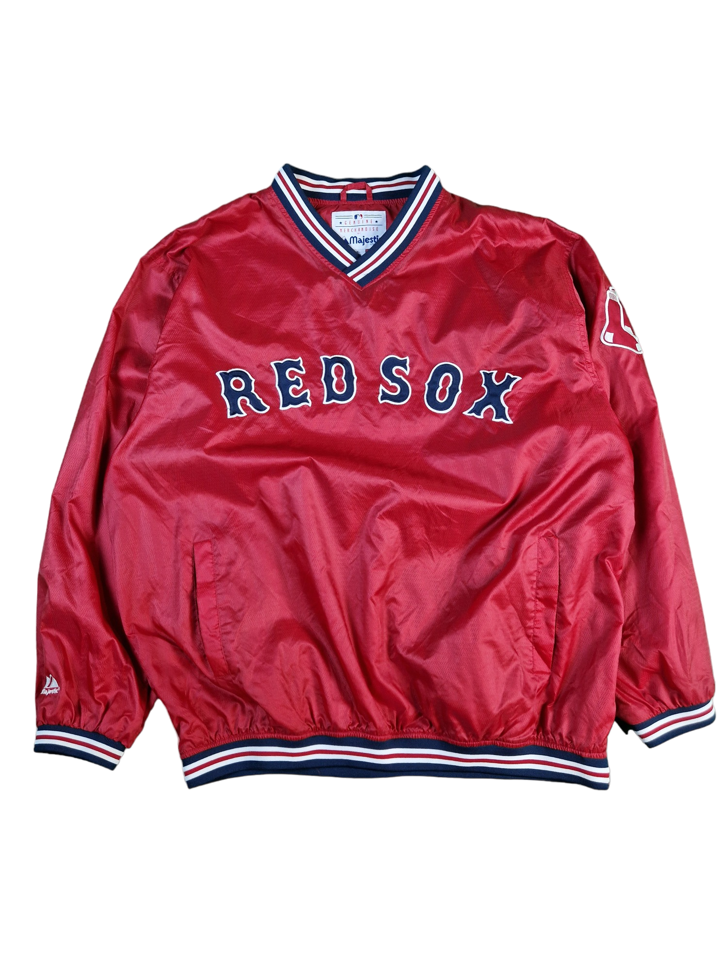 Vintage Majestics Windbreaker MLB Boston Red Sox Made In Korea Rot XL