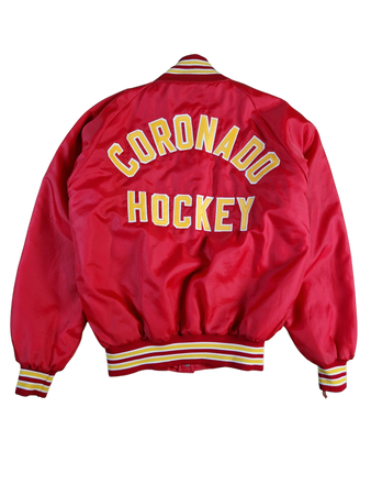 Vintage Butwin Bomberjacke 80s Coronado Hockey Made In USA Rot M
