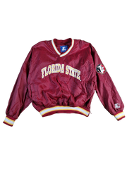 Vintage Starter Windbreaker Florida State Seminoles Made In Korea Rot M