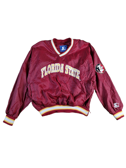 Vintage Starter Windbreaker Florida State Seminoles Made In Korea Rot M
