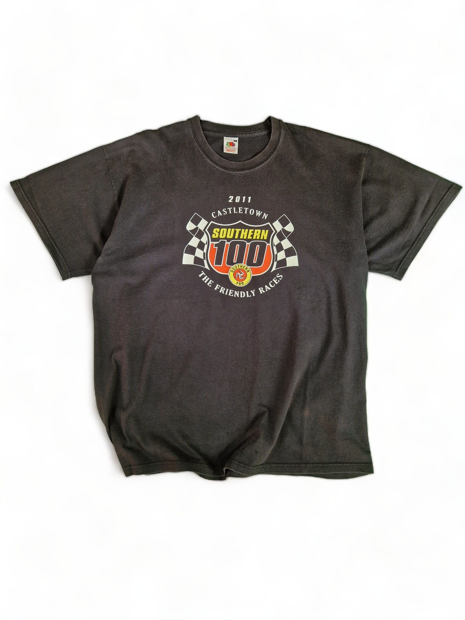 Fruit Of The Loom Shirt Isle Of Man "The friendly races" Schwarz XL - RareRags