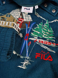 Fila Fleecejacke Retro Alpine Ski Dunkelgrün L
