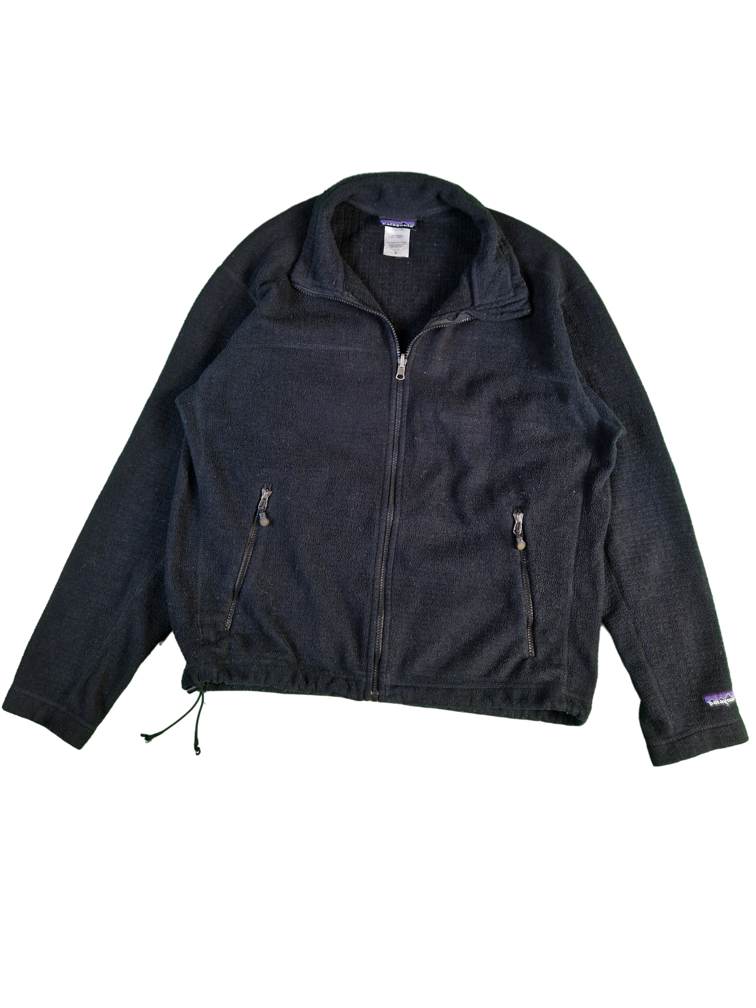 Vintage Patagonia Fleecejacke Getragen Mit Pilling Schwarz L