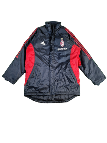 Adidas Winterjacke AC Milan Merch Opel Rot Schwarz (D7) L-XL