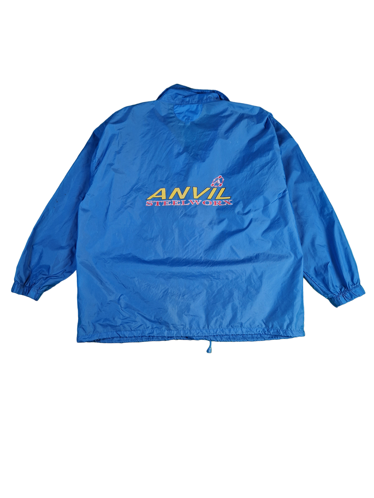 Vintage Anvil Windbreaker "Steelworx" Dünn Blau L