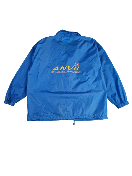 Vintage Anvil Windbreaker "Steelworx" Dünn Blau L