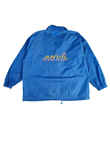 Vintage Anvil Windbreaker "Steelworx" Dünn Blau L