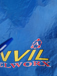 Vintage Anvil Windbreaker "Steelworx" Dünn Blau L
