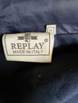 Vintage Replay Jacke Leicht Backstitching Made In Italy Schwarz XL