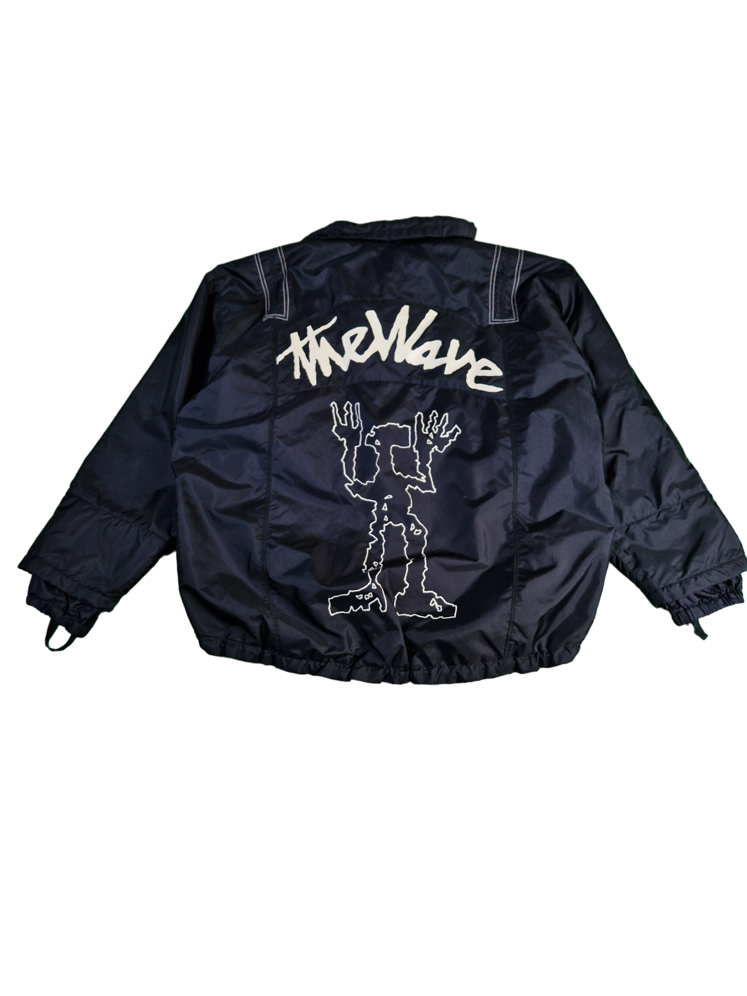 Vintage JetSet Jacke "The Wave" Swiss RiRi Zip Mit Fleece Schwarz L-XL - RareRags