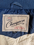 Vintage Chevignong Jacke Leicht Gefüttert Backprint Blau Grün XL