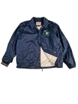 Vintage Chevignong Jacke Leicht Gefüttert Backprint Blau Grün XL