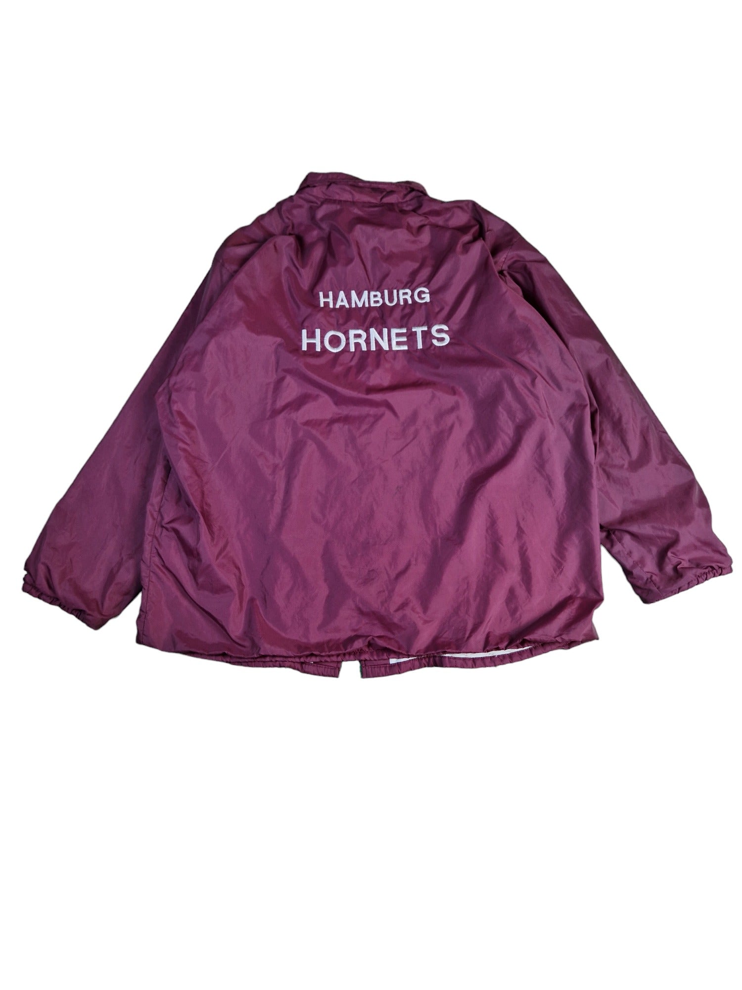 Vintage Hilton Jacke Leicht Gefüttert Hamburg Hornets Made In USA Rot XL-XXL