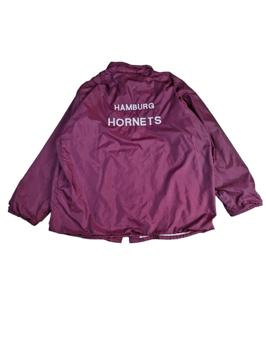 Vintage Hilton Jacke Leicht Gefüttert Hamburg Hornets Made In USA Rot XL-XXL
