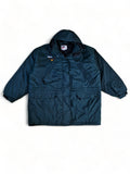 Vintage Nike Jacke / Parker "Coach Kemp" Defekter Reißverschluss Dunkelgrün L-XL