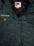Vintage Nike Jacke / Parker "Coach Kemp" Defekter Reißverschluss Dunkelgrün L-XL