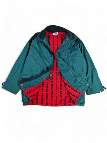 Vintage Fila Jacke / Parka Made In Hong Kong Grün L
