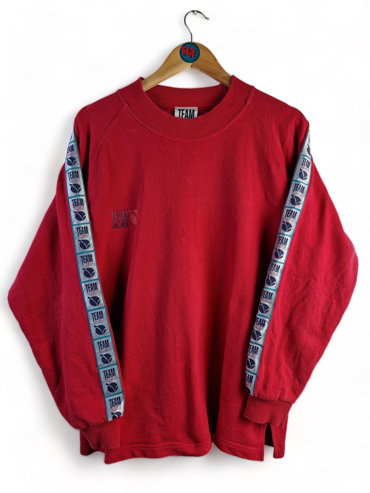 Vintage Team Alex Jogginganzug Aus Baumwolle Mit Logostreifen Rot S-M - RareRags