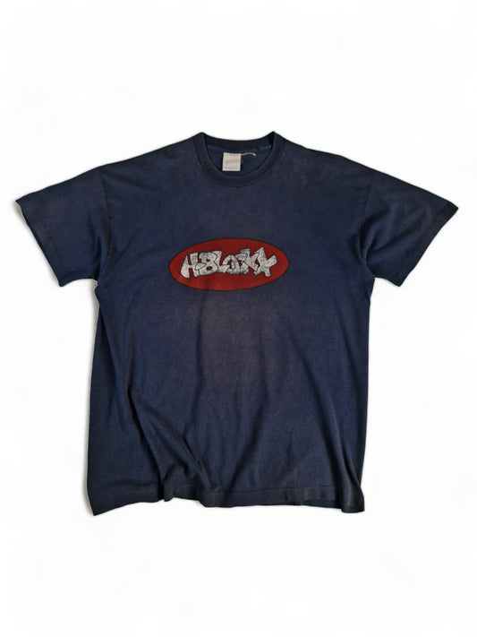 Vintage Screen Stars Shirt H-BlockX 90s Rock Merch Single Stitch Ausgewaschenes Blau XL