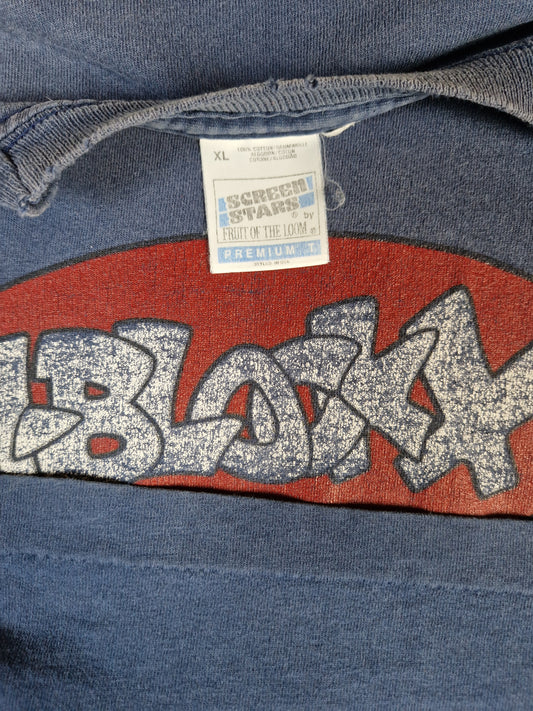 Vintage Screen Stars Shirt H-BlockX 90s Rock Merch Single Stitch Ausgewaschenes Blau XL