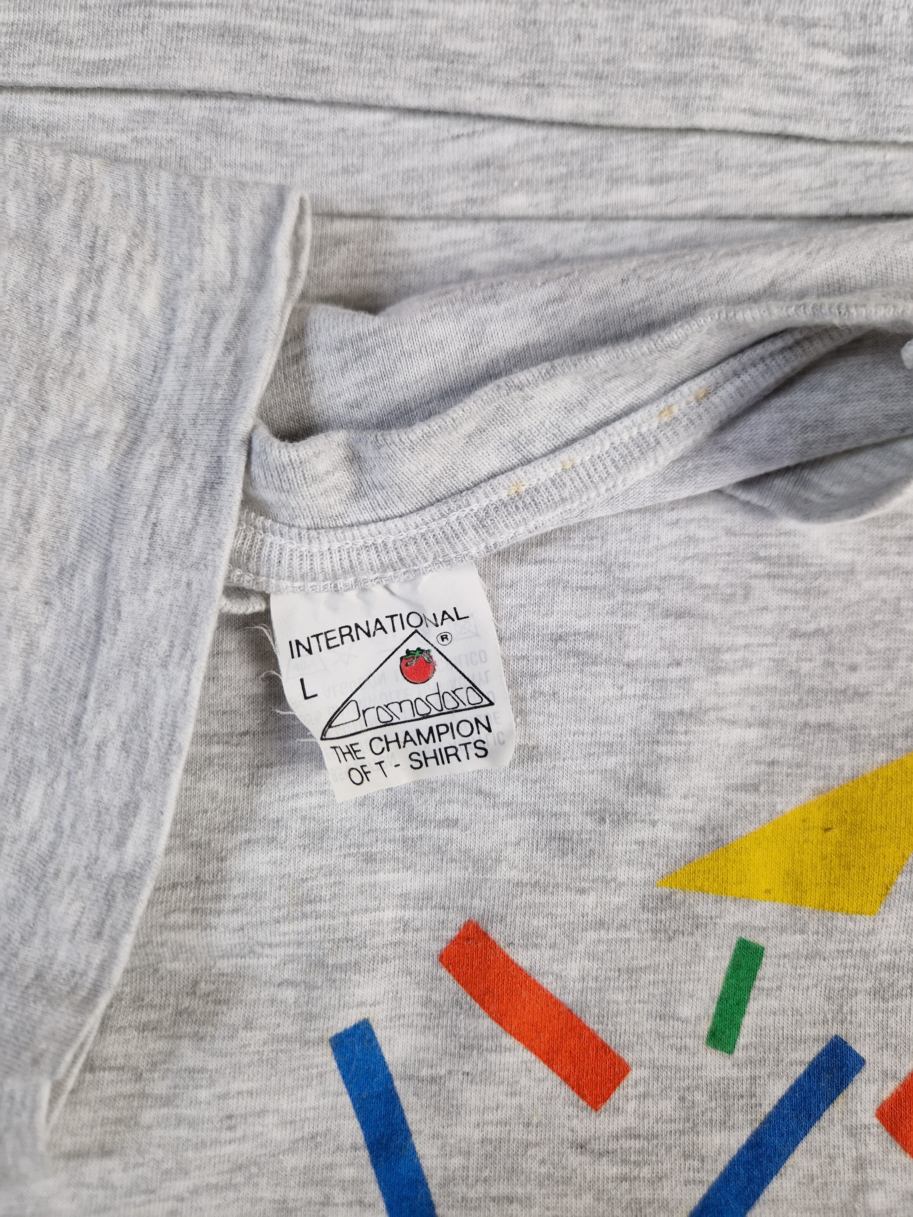 Vintage Promodoro Shirt 80s Stuttgart Single Stitch Grau L - RareRags