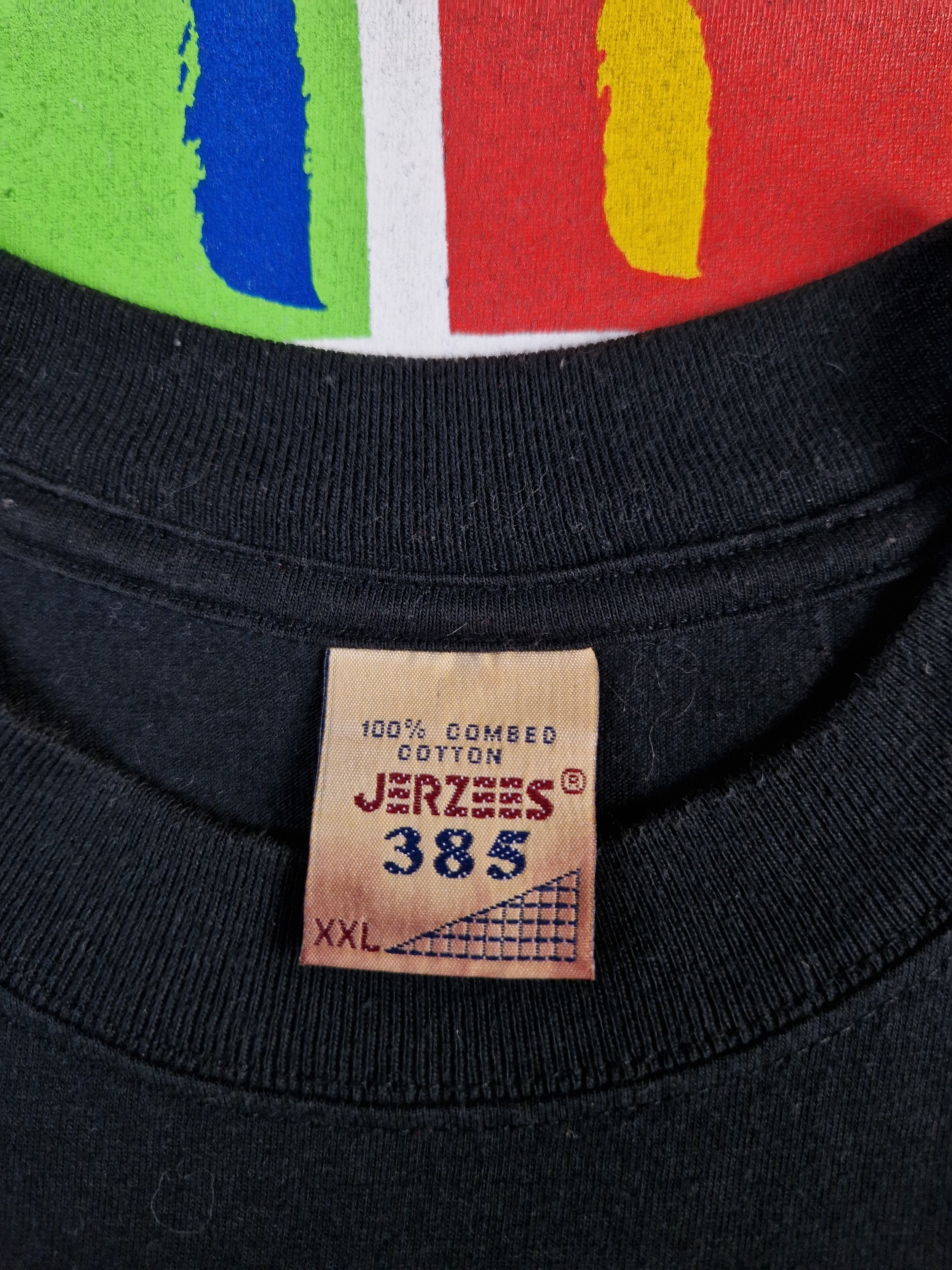 Vintage Jerzees Shirt Hamburger Abendblatt Werbung Made In Scotland Dunkelblau XXL - RareRags